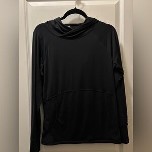 Lightweight Marika Black Hooded Top